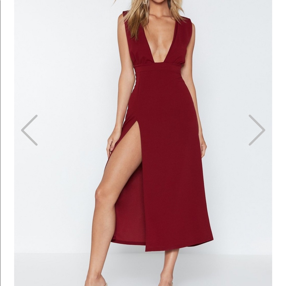 Nasty Gal Deep on Dancing midi dress